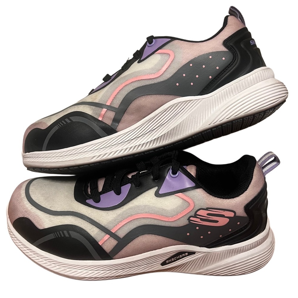 Sketchers Carbix Comp Toe Sneaker Work Shoe Size 8 white/purple - Picture 5 of 14